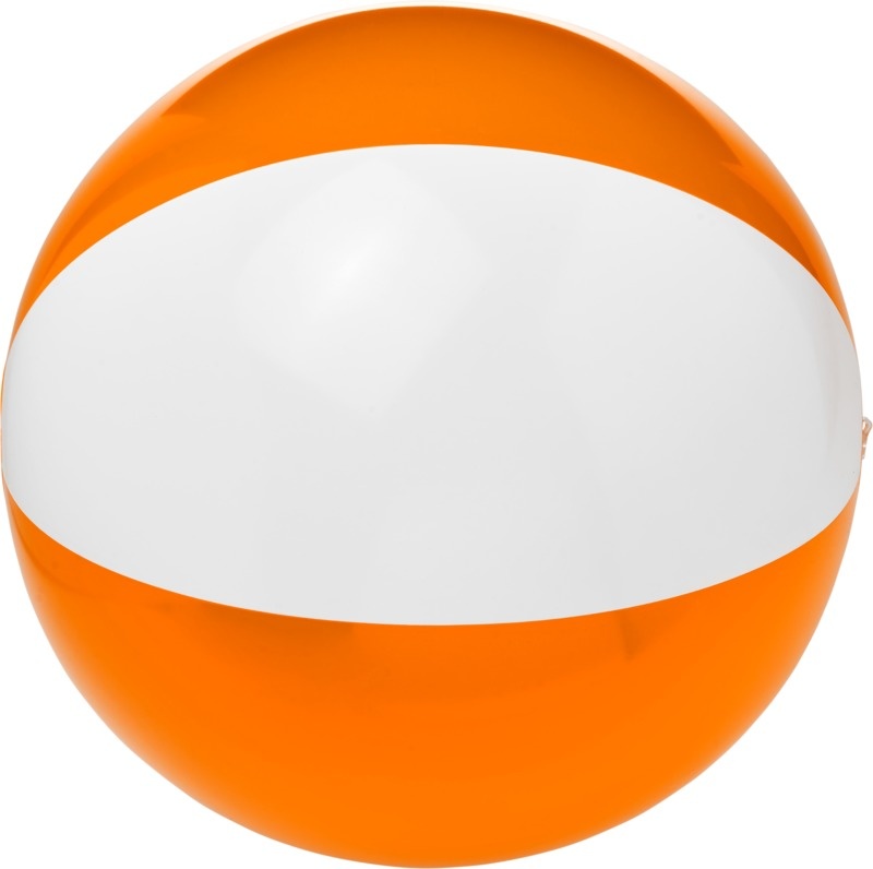 Logo trade mainoslahjat ja liikelahjat kuva: Yksivärinen Bora-rantapallo, oranssinpunainen