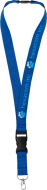 Logo trade liikelahjat tuotekuva: Yogi-kaulanauha turva- ja pikalukolla, sininen