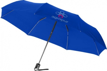 Logo trade mainoslahjat tuotekuva: 21.5" Alex 3-osainen automaattinen sateenvarjo, sininen