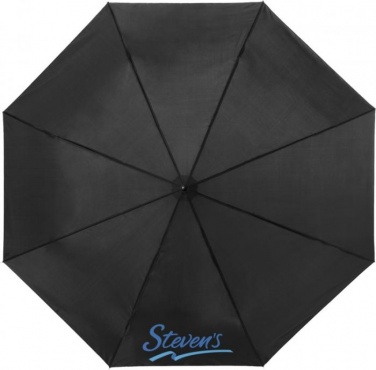 Logo trade mainoslahjat tuotekuva: 21,5" Ida 3-osainen sateenvarjo, musta