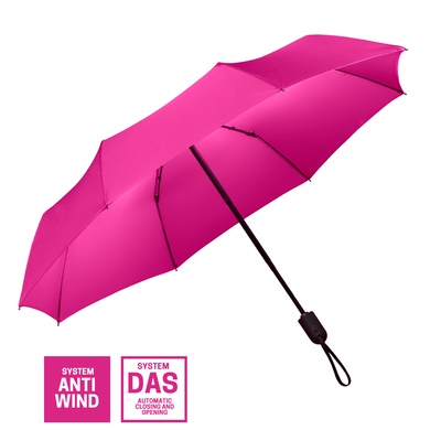 Logotrade mainoslahja tuotekuva: Täysautomaattinen sateenvarjo Cambridge, pinkki