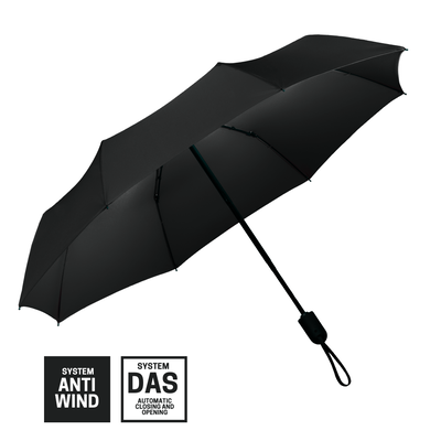Logo trade liikelahja mainoslahja tuotekuva: Täysautomaattinen sateenvarjo Cambridge, harmaa