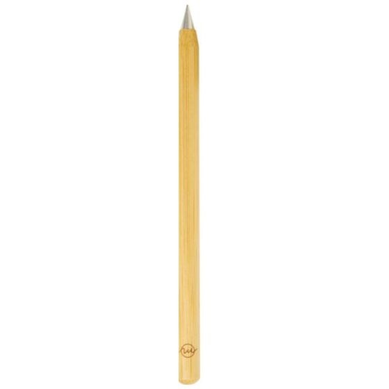 Logo trade mainoslahja kuva: Perie bambu musteton kynä, vaaleanruskea