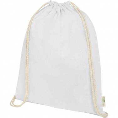 Logo trade mainoslahja ja liikelahja tuotekuva: Orissa 100 g/m² organic cotton drawstring bag 5L