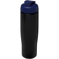 H2O Active® Tempo 700 ml flip kansi urheilujuomapullo, Tasainen musta/sininen