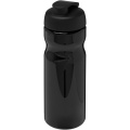 H2O Active® Base 650 ml läppäkantinen urheilujuomapullo, Tasainen musta