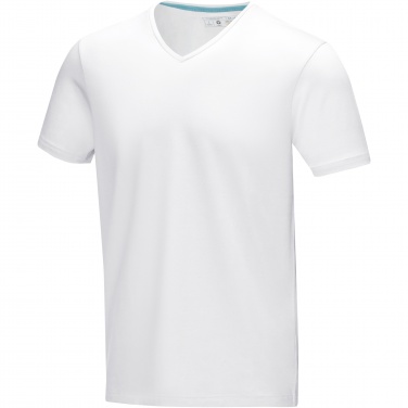 Logotrade mainoslahja tuotekuva: Kawartha short sleeve men's organic V-neck t-shirt