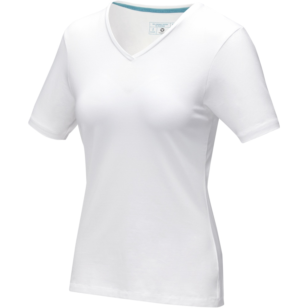 Logotrade mainoslahjat ja liikelahjat tuotekuva: Kawartha short sleeve women's organic V-neck t-shirt