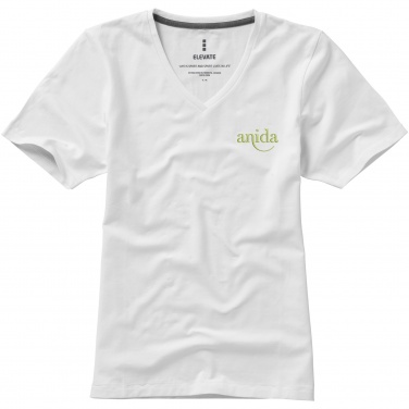 Logotrade liikelahja tuotekuva: Kawartha short sleeve women's organic V-neck t-shirt