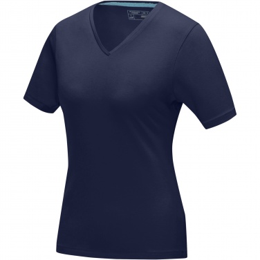 Logotrade mainostuote tuotekuva: Kawartha short sleeve women's organic V-neck t-shirt