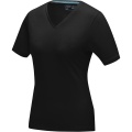 Kawartha short sleeve women's organic V-neck t-shirt, Tasainen musta