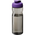 H2O Active® Eco Base 650 ml -urheilujuomapullo läppäkannella, Puuhiili / violetti