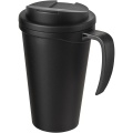 Americano® Grande 350 ml muki, läikyttämätön kansi, Tasainen musta / Tasainen musta