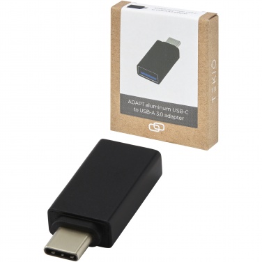 Logo trade mainoslahja ja liikelahja tuotekuva: ADAPT alumiininen USB-C-USB-A 3.0 -sovitin