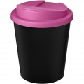 Americano® Espresso Eco 250 ml kahvimuki kierrätetystä materiaalista. Läikkymätön kansi. , Tasainen musta / magenta