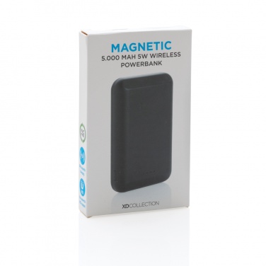 Logo trade mainostuotet tuotekuva: Magneettinen 5000mAh 5W langaton virtapankki