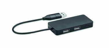 Logotrade mainostuotet kuva: 3 portin USB-keskitin