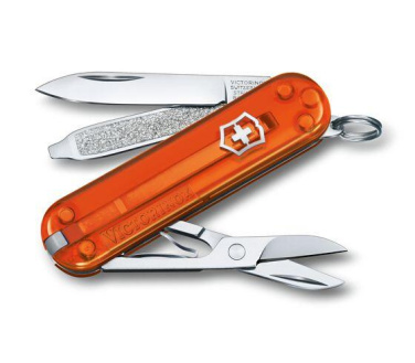 Logo trade liikelahja mainoslahja tuotekuva: Taskuveitsi Classic SD läpinäkyvä Victorinox