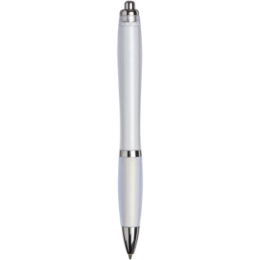 Logo trade mainostuotet tuotekuva: Curvy ballpoint pen with frosted barrel and grip