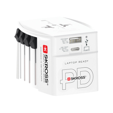 Logo trade mainoslahjat tuotekuva: SKROSS World Travel adapteri MUV 65W PD USB C -kaapelilla