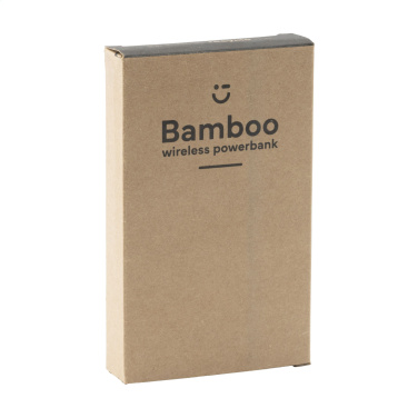 Logo trade liikelahja mainoslahja tuotekuva: Bamboo 8000 Wireless Powerbank langaton laturi