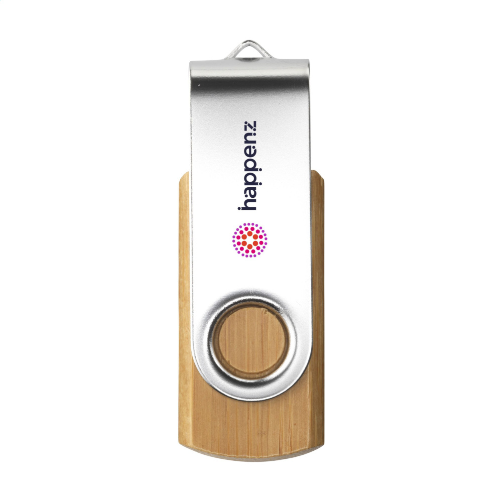 Logotrade liikelahja mainoslahja kuva: USB Twist Bamboo 64GB