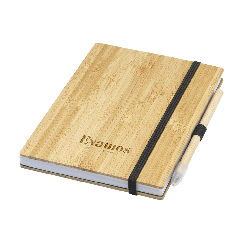 Logo trade mainostuote kuva: BambooPlus Paper Notebook A5 - Inkless Pen