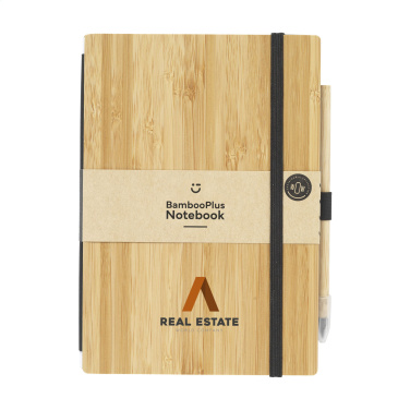 Logo trade mainoslahjat tuotekuva: BambooPlus Paper Notebook A5 - Inkless Pen