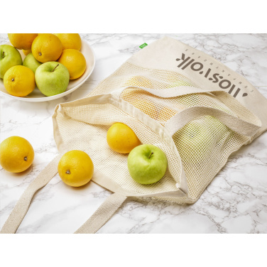 Logotrade mainoslahjat ja liikelahjat tuotekuva: Natura Organic Mesh Shopper (180 g/m²) ostoskassi