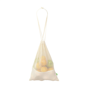 Logo trade mainostuote kuva: Natura Organic GOTS Mesh Bag (120 g/m²) hedelmäpussi