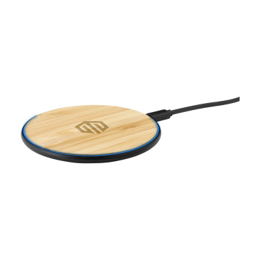 Logo trade mainoslahjat ja liikelahjat kuva: Bamboo 10W Wireless Charger langaton pikalaturi