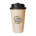 Eco Coffee Mug Premium Deluxe 350 ml kahvikuppi, beige