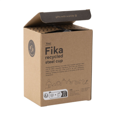 Logo trade mainoslahjat tuotekuva: Fika RCS Recycled Steel Cup 400 ml lämpökuppi