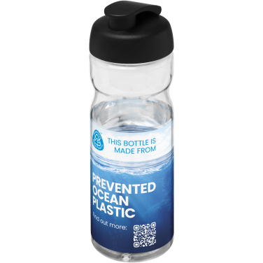 Logo trade mainoslahjat tuotekuva: H2O Active® Eco Base 650 ml -urheilujuomapullo läppäkannella