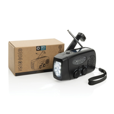 Logotrade mainoslahjat kuva: RescueWave hätätilaradio, valmistettu RCS-kierrätysmuovista.