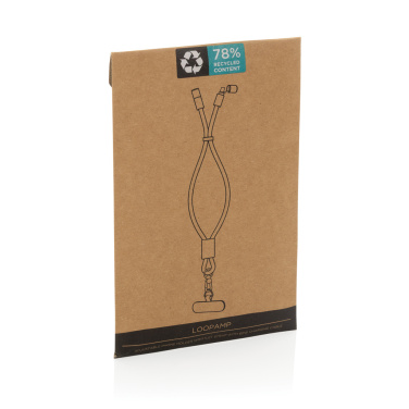 Logo trade mainoslahjat ja liikelahjat kuva: LoopAmp RCS RPET - puhelinrannehihna 60 W:n kaapelilla