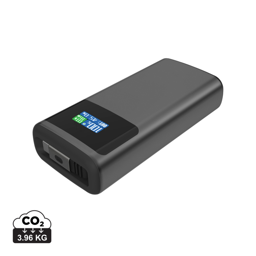 Logotrade mainoslahja tuotekuva: Quantum RCS PD45W nopea 10 000 mAh -varavirtalähde näytöllä