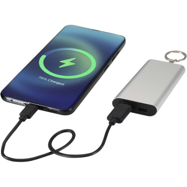 Logotrade mainoslahja tuotekuva: Arcturus varavirtalähde avainketjulla 2 000 mAh:n valmistettu kierrätetystä alumiinista