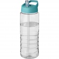 H2O Active® Treble 750 ml sportinis buteliukas su snapeliu su dangteliu, Skaidrus / Aqua mėlynas