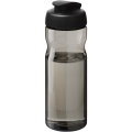 H2O Active® Eco Base 650 ml sportinis buteliukas su atverčiamu dangteliu, Medžio anglis / vientisa juoda