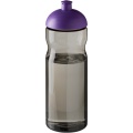 H2O Active® Eco Base 650 ml sportinis buteliukas su kupolu dangteliu, Medžio anglis / violetinė