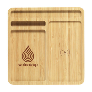 Logotrade dovana nuotrauka: Bamboo Organizer įkroviklis