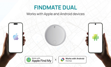 Logotrade dovana nuotrauka: „Findmate Dual RCS“ perdirbto plastiko daiktų ieškiklis IPX 5