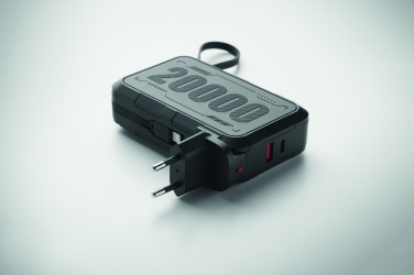 Logotrade verslo dovanos nuotrauka: 20000 mAh išorinė baterija, pagaminta iš ABS plastiko
