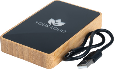 Logotrade firminės dovanos nuotrauka: 5000 mAh išorinė baterija su šviečiančiu logotipu