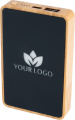 5000 mAh išorinė baterija su šviečiančiu logotipu, smėlio spalvos