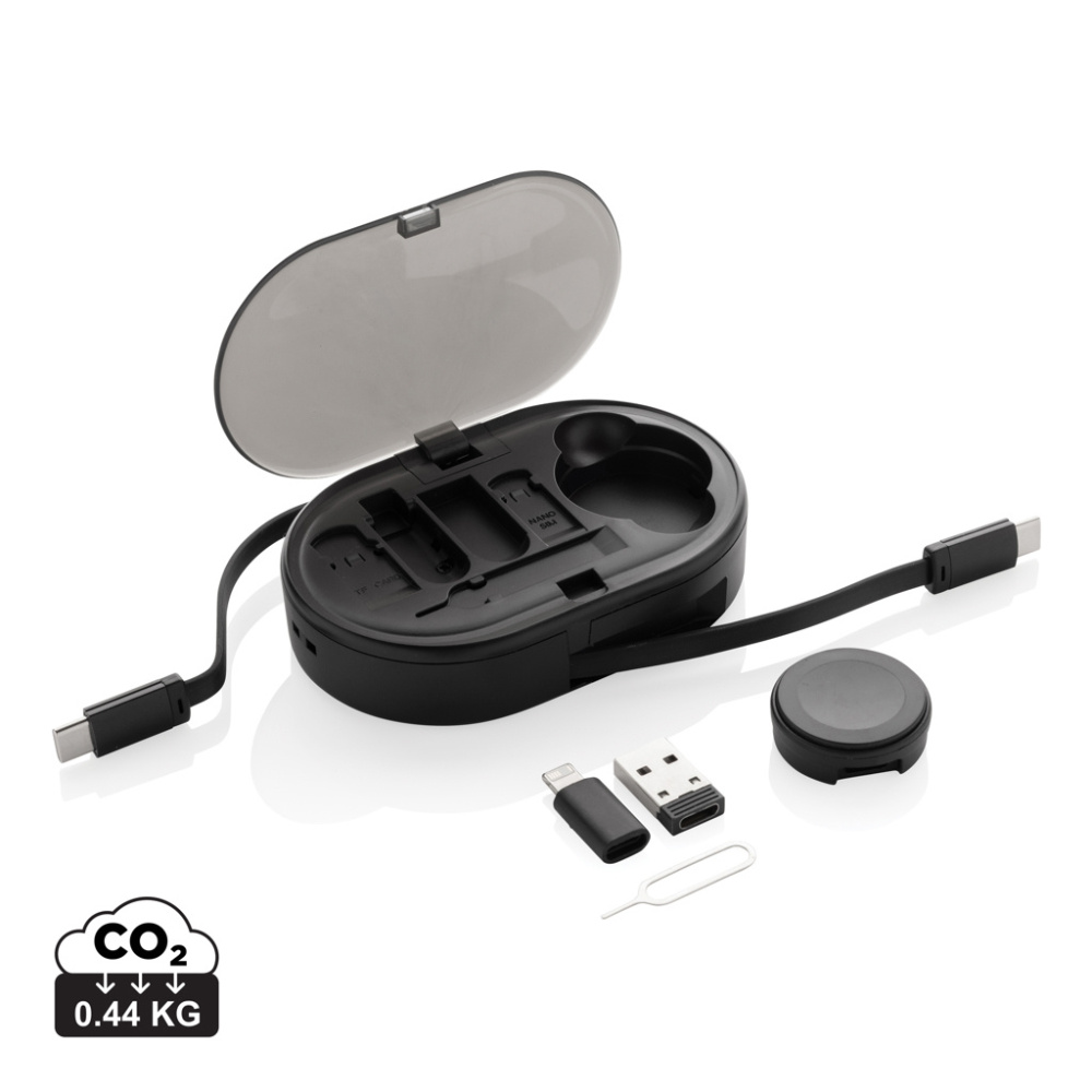 Logotrade dovana nuotrauka: „Chargevix RCS“ plastikinis daugiafunkcis 60 W įkrovimo rinkinys