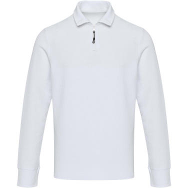 Logotrade firminės dovanos nuotrauka: Zeus ilgomis rankovėmis unisex polo marškinėliai su pusiniu užtrauktuku