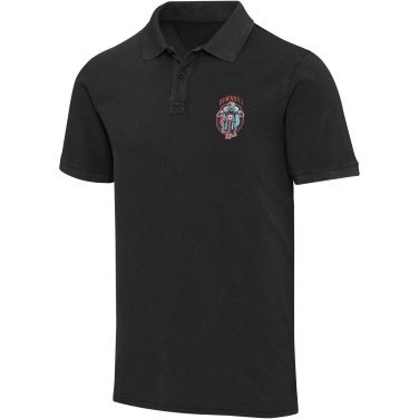 Logotrade reklaminiai produktai nuotrauka: Kalgario 200 g/m2 skalbti vyriški polo marškinėliai