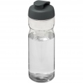 H2O Active® Base 650 ml sporta pudele ar pārslēdzamu vāku, Caurspīdīgs / pelēks